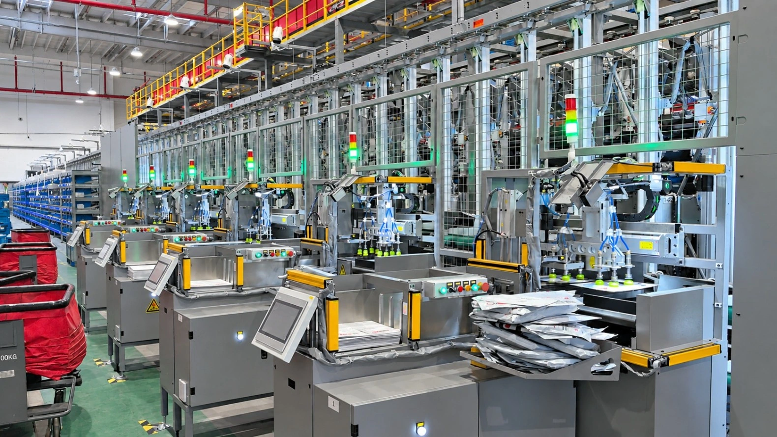 Express envelopes: automatic induction, continuous sorting project site
